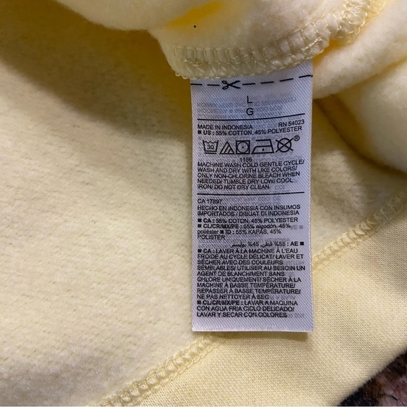 Old Navy Volume Sleeve Yellow Sweatshirt Size L - Picture 8 of 9